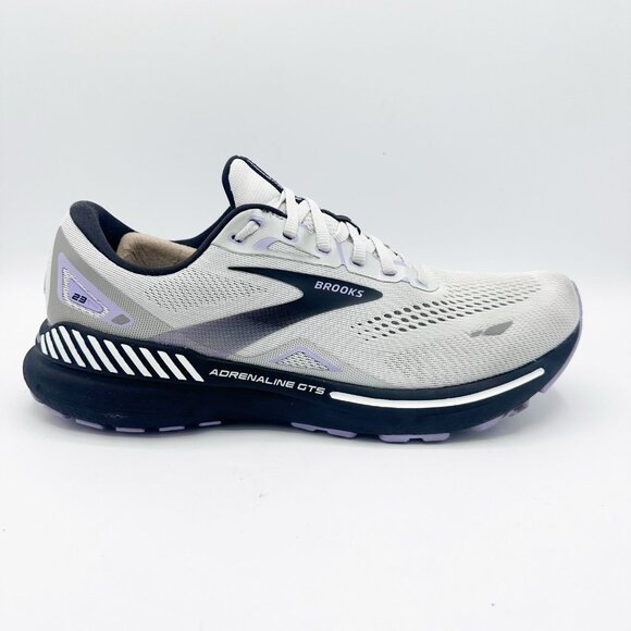 Brooks Adrenaline GTS 23 Running Shoes Gray Womens Size 11.5 B Lilac Gray Black - Picture 3 of 9